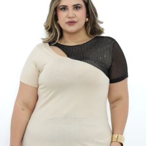 Blusa Recorte Paetê