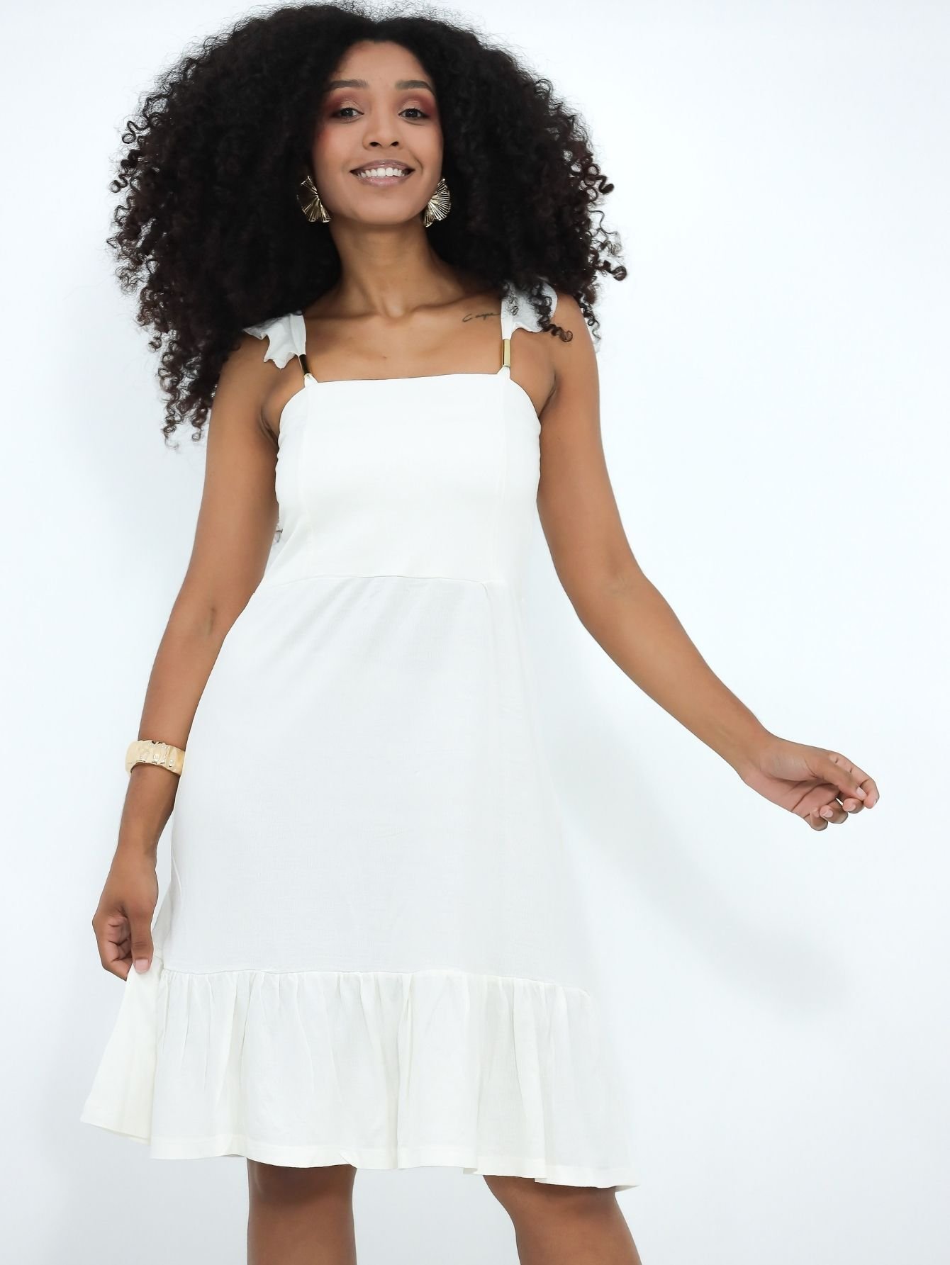 Vestido Midi Babado Brisa